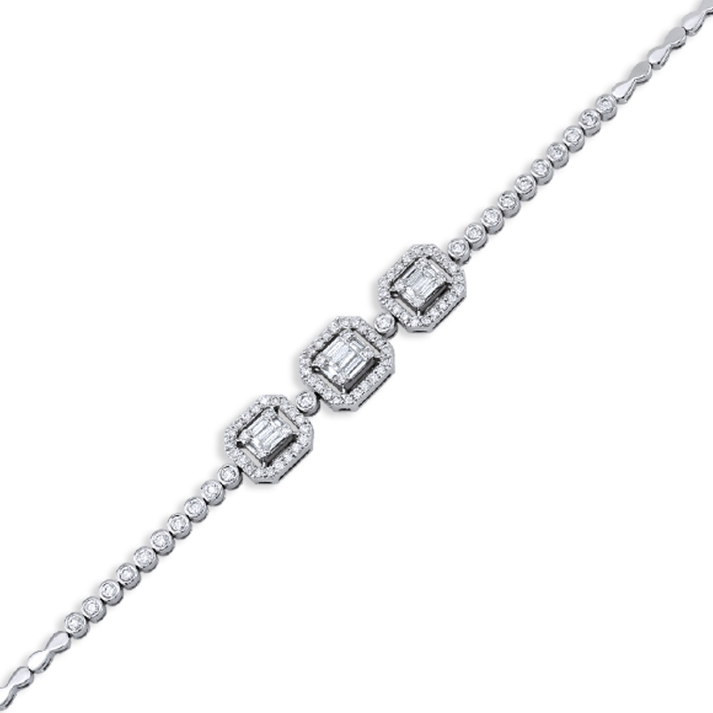1.27 ct. Baguette Diamant Armband