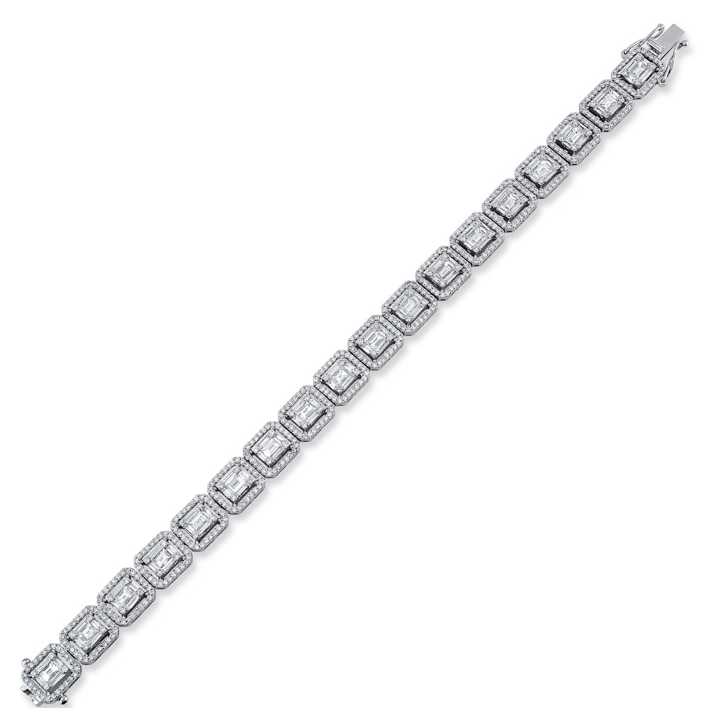6.22 ct. Baguette Diamant Armband