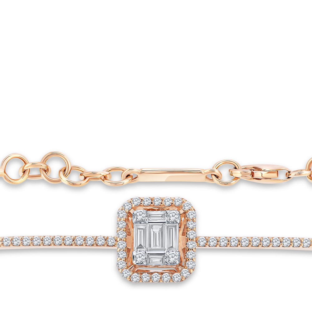 0.53 ct. Baguette Diamant Armband