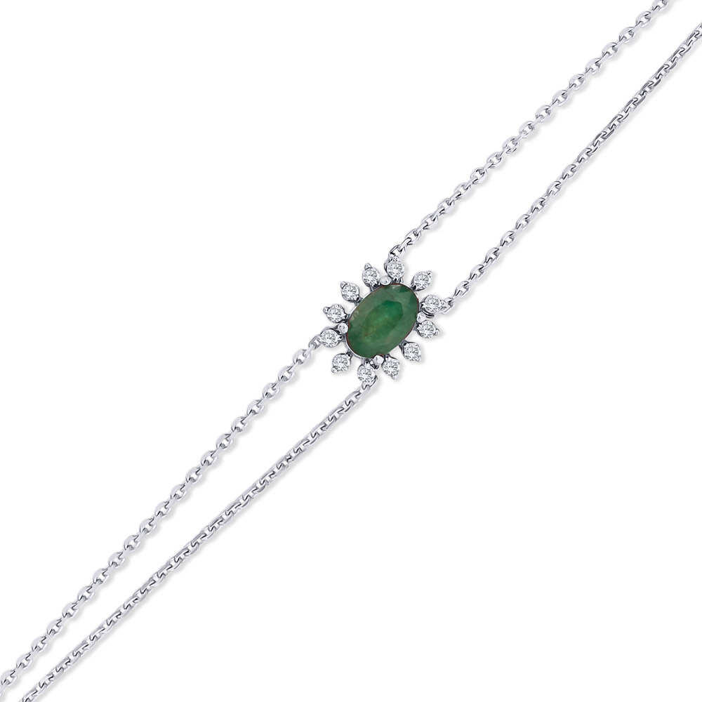 0.35 ct. Smaragd Diamant Armband