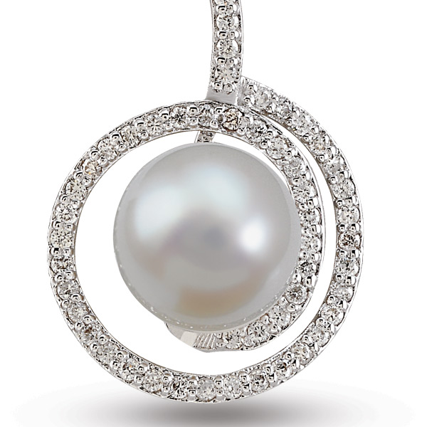 0.67 ct. Perle Diamant Halskette