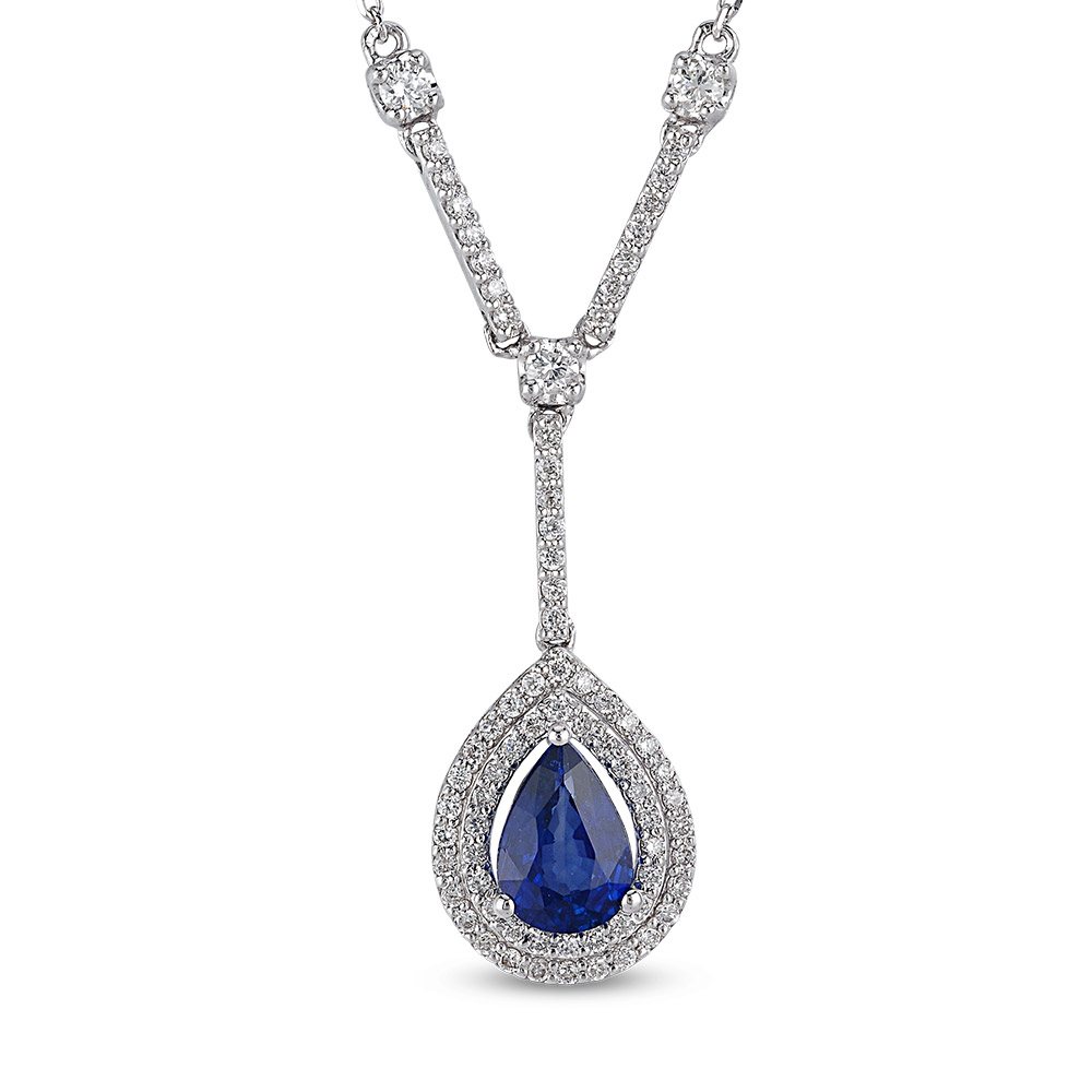 1.15 ct. Saphir Diamant Halskette