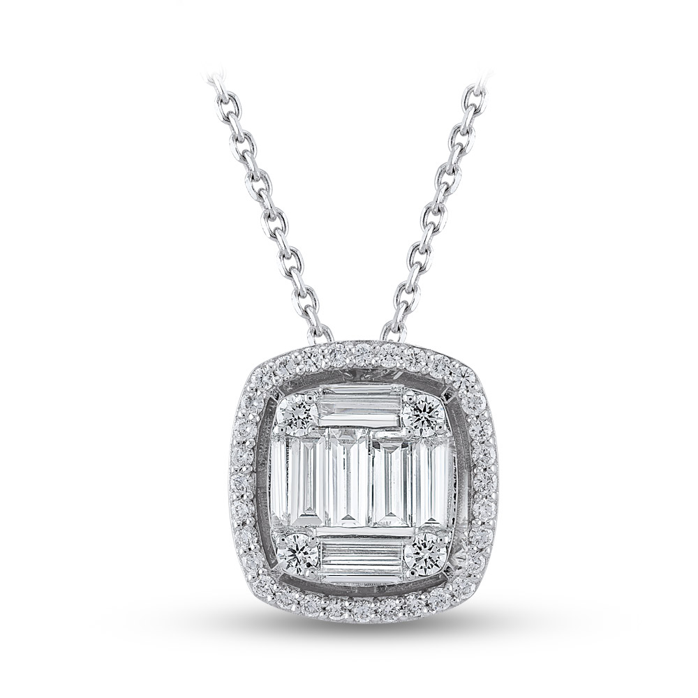 1.15 ct. Baguette Diamant Halskette