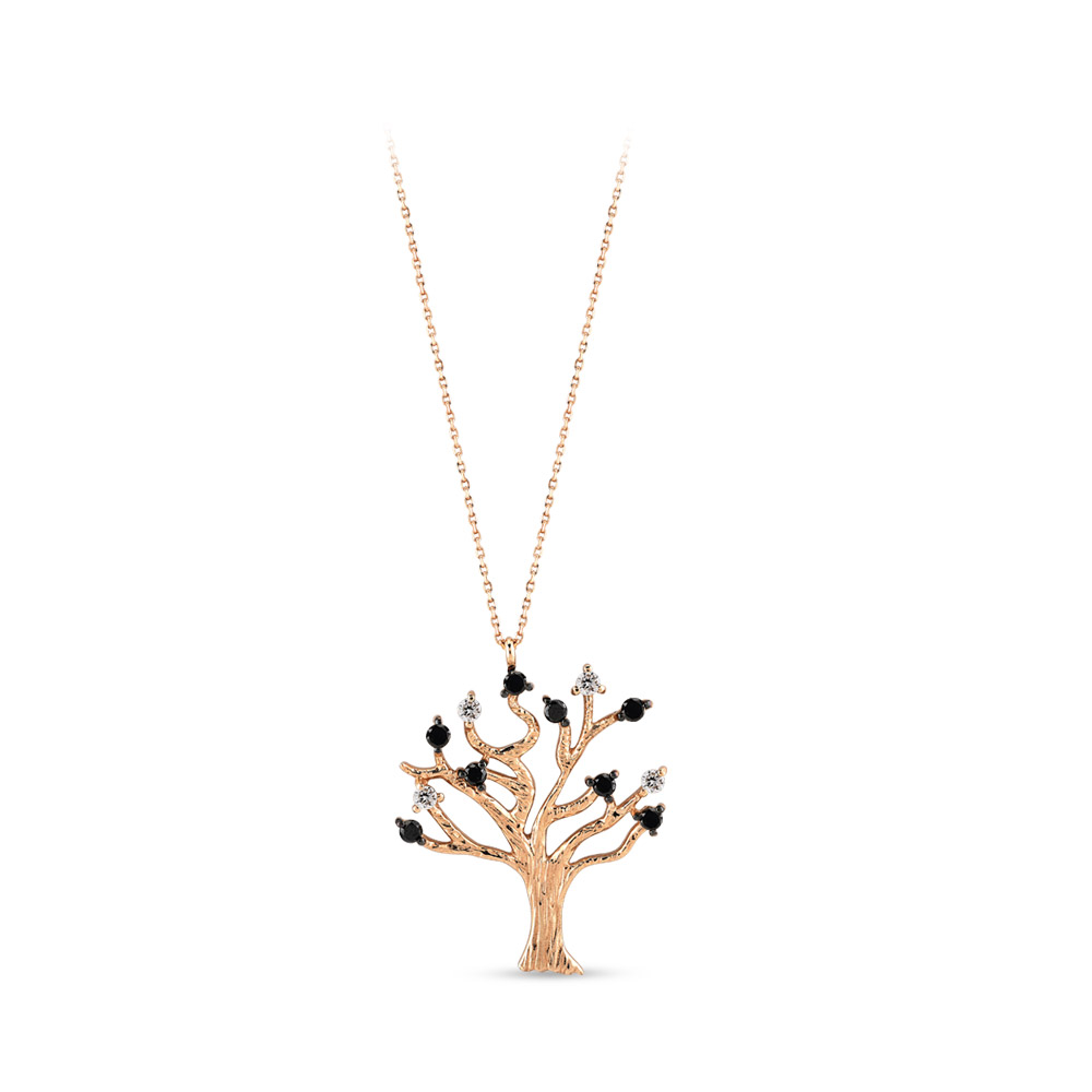 0.18 ct. Lebensbaum Diamant Halskette