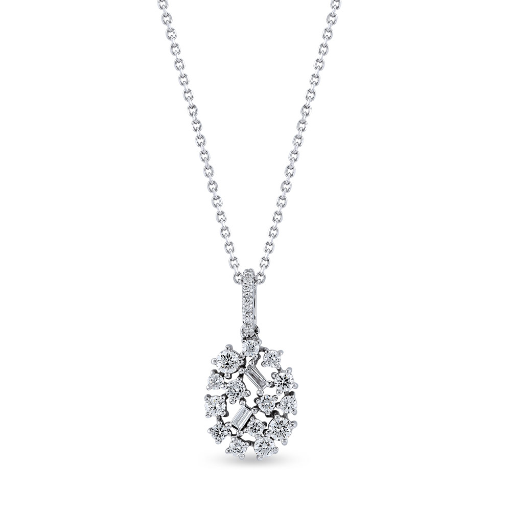 0.43 ct. Baguette Diamant Halskette