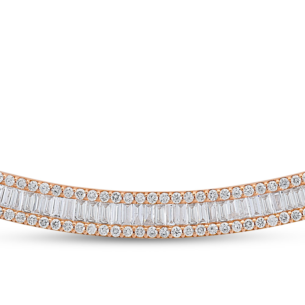 0.67 ct. Baguette Diamant Halskette