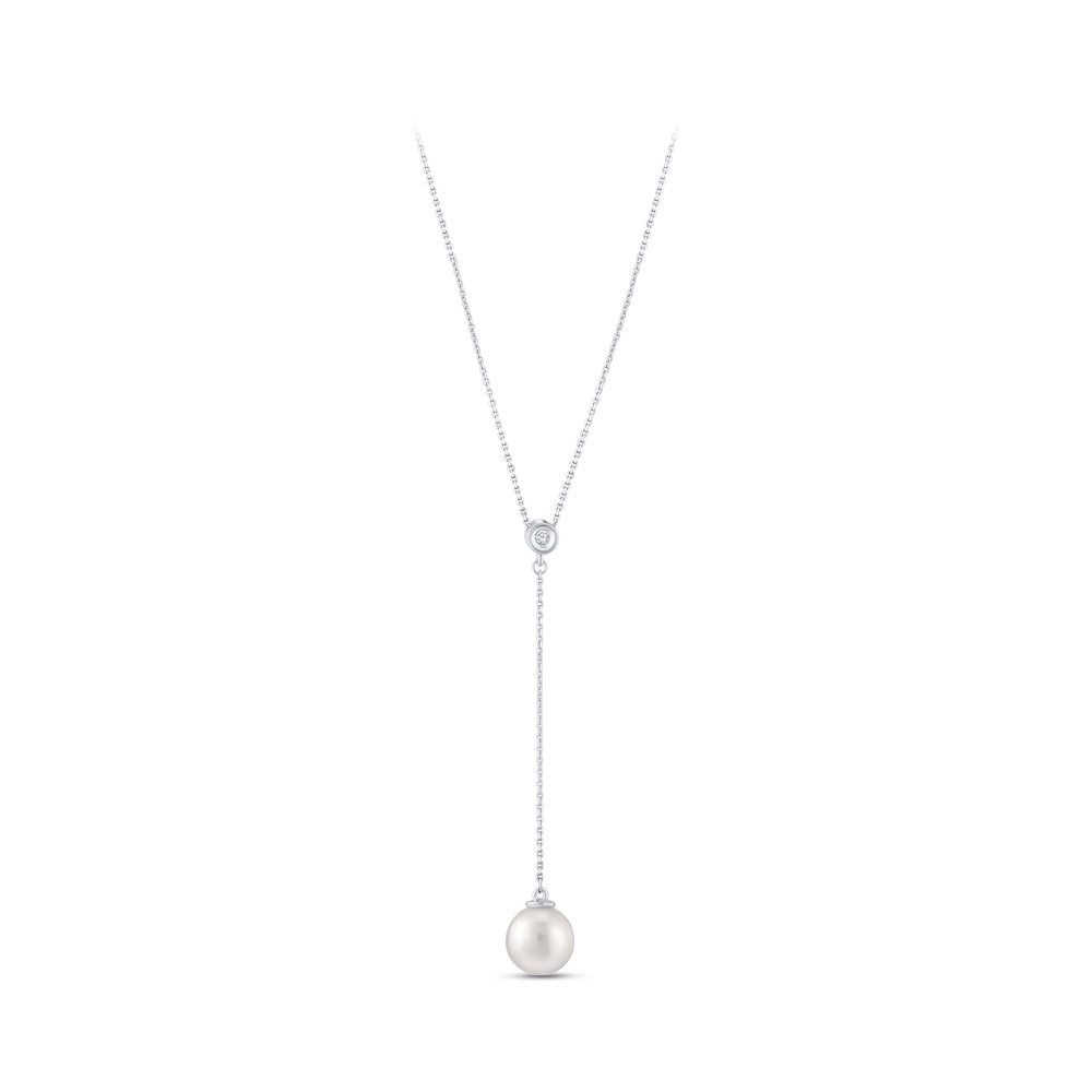 0.41 ct. Perle Diamant Halskette