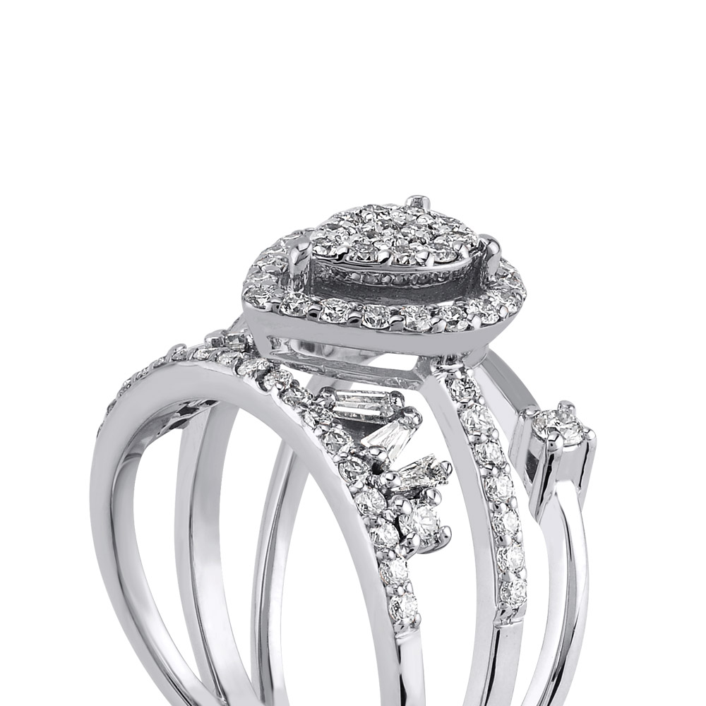 0.74 ct. Designer Diamant Ring