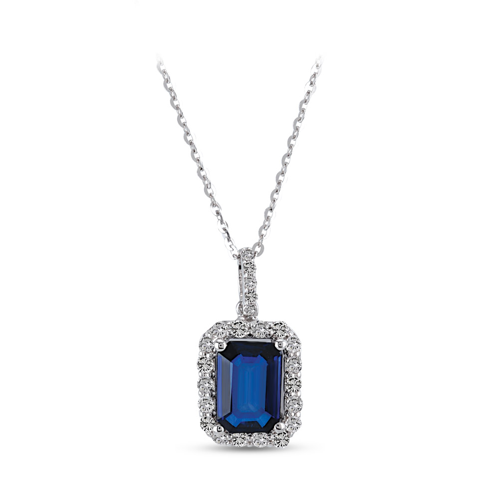 1.17 ct. Saphir Diamant Halskette